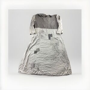 EXOTIC Made In Indonesia Oversized Patchwork Lagenlook Caftan Abstract Dress OS